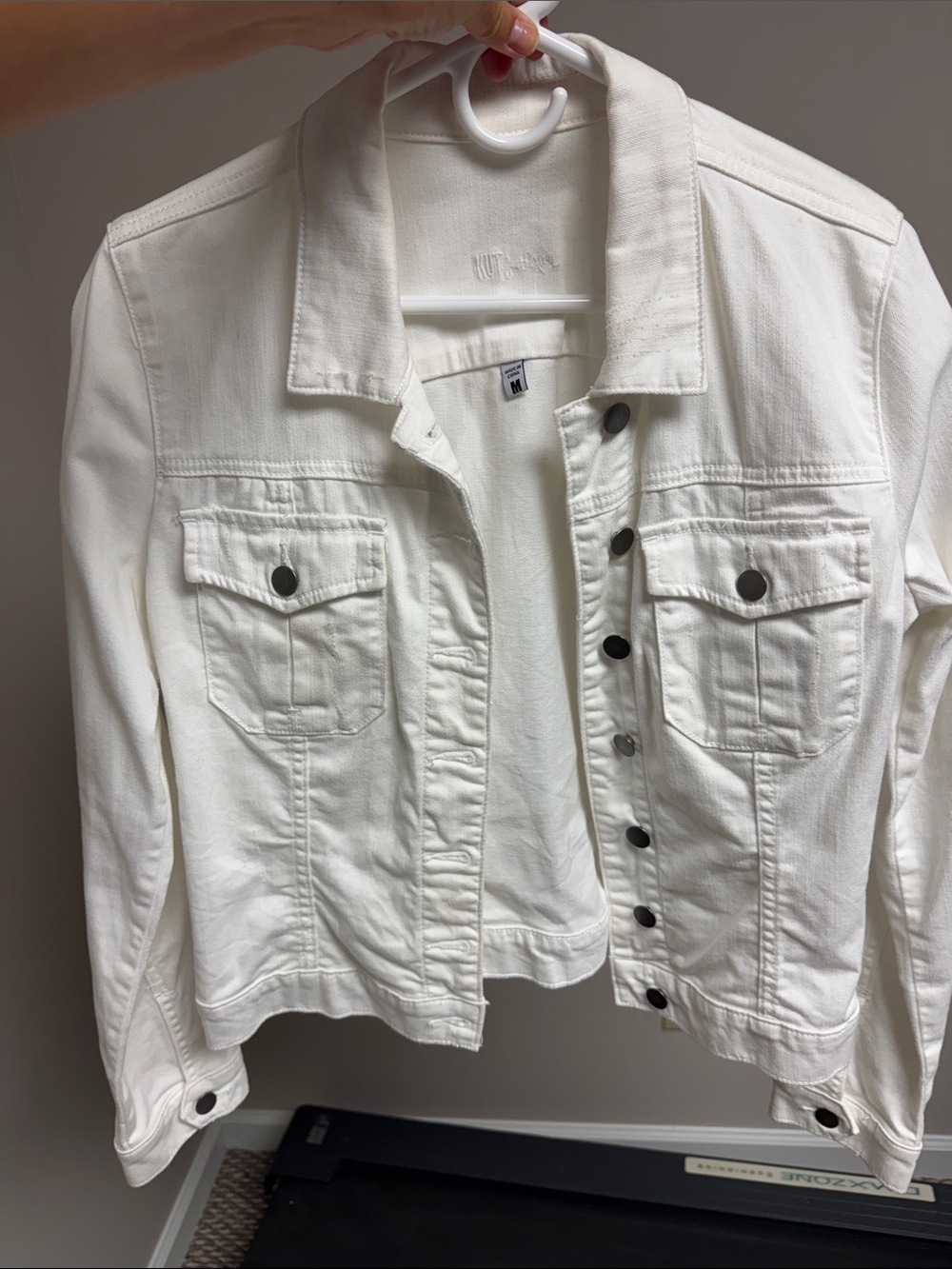 Kut from the Kloth White Denim Trucker Jacket